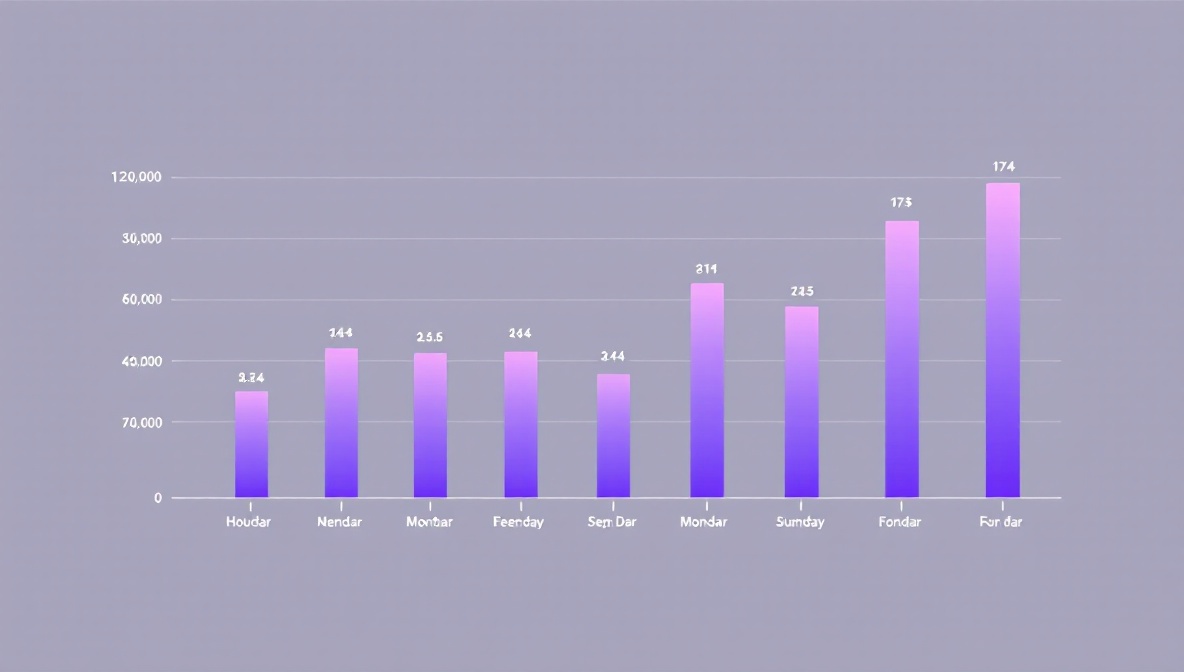 24-hour histogram showing click distribution by hour of day