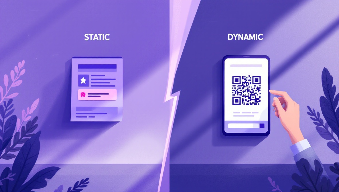 Dynamic versus static QR code comparison