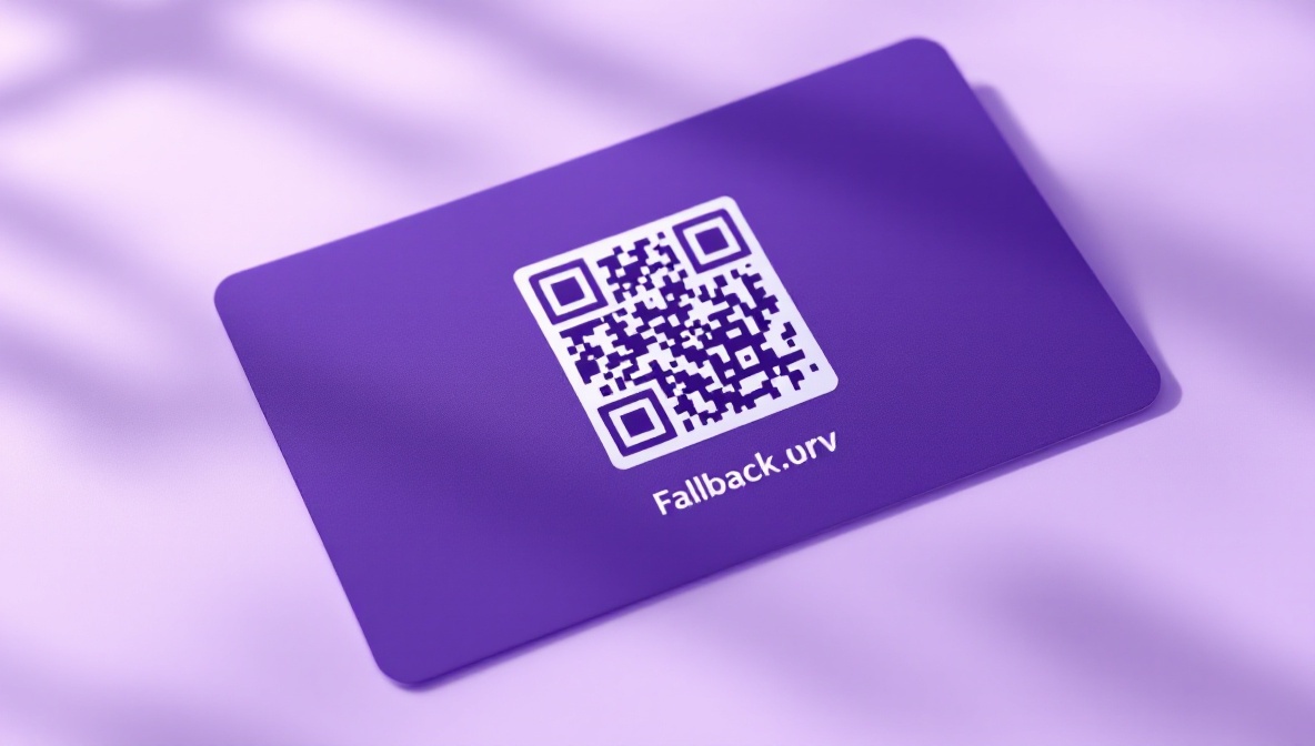 Printed material showing a QR code with the short URL printed beneath it as fallback