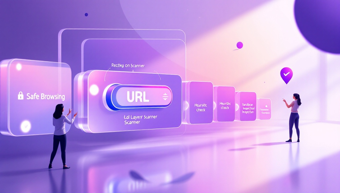 Server inspecting a URL through multiple scanning layers